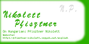 nikolett pfisztner business card